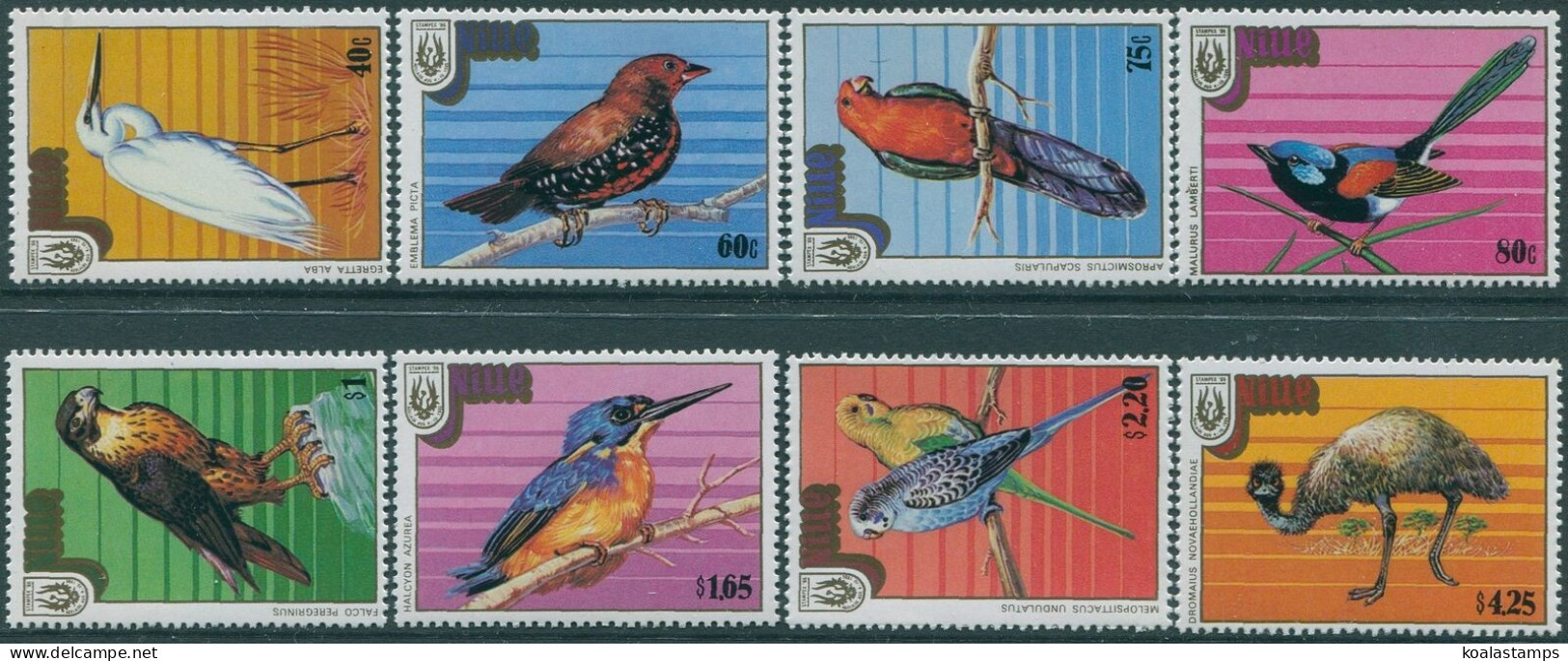 Niue 1986 SG628-635 Stampex Birds Set MNH - Niue