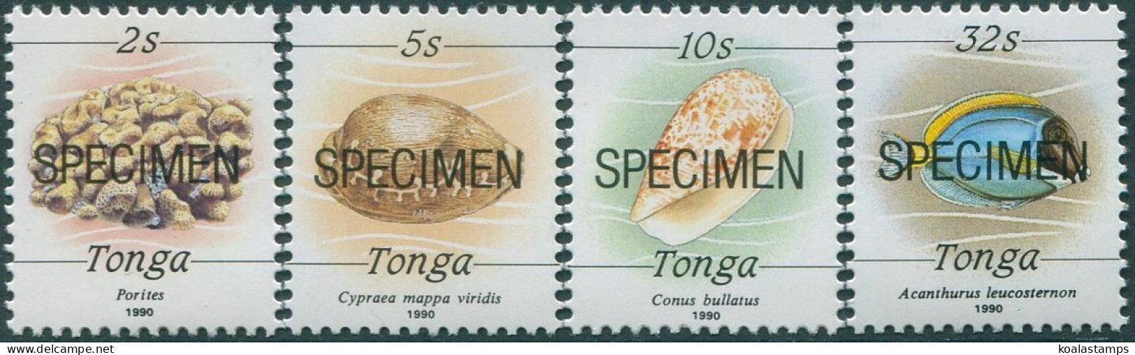 Tonga 1988 SG1000a-1008a Shells Chaulk-surfaced Paper Specimen Set MNH - Tonga (1970-...)