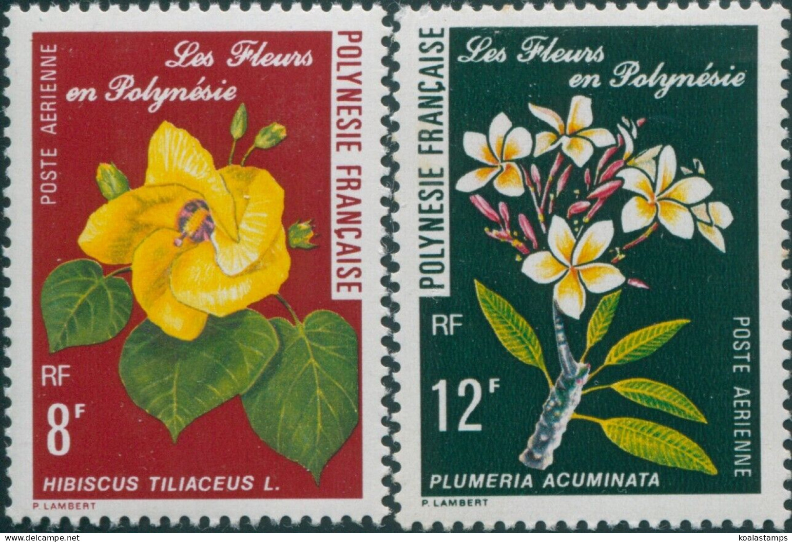 French Polynesia 1977 Sc#C150-C151,SG258-259 Polynesian Flowers Set MNH - Otros & Sin Clasificación