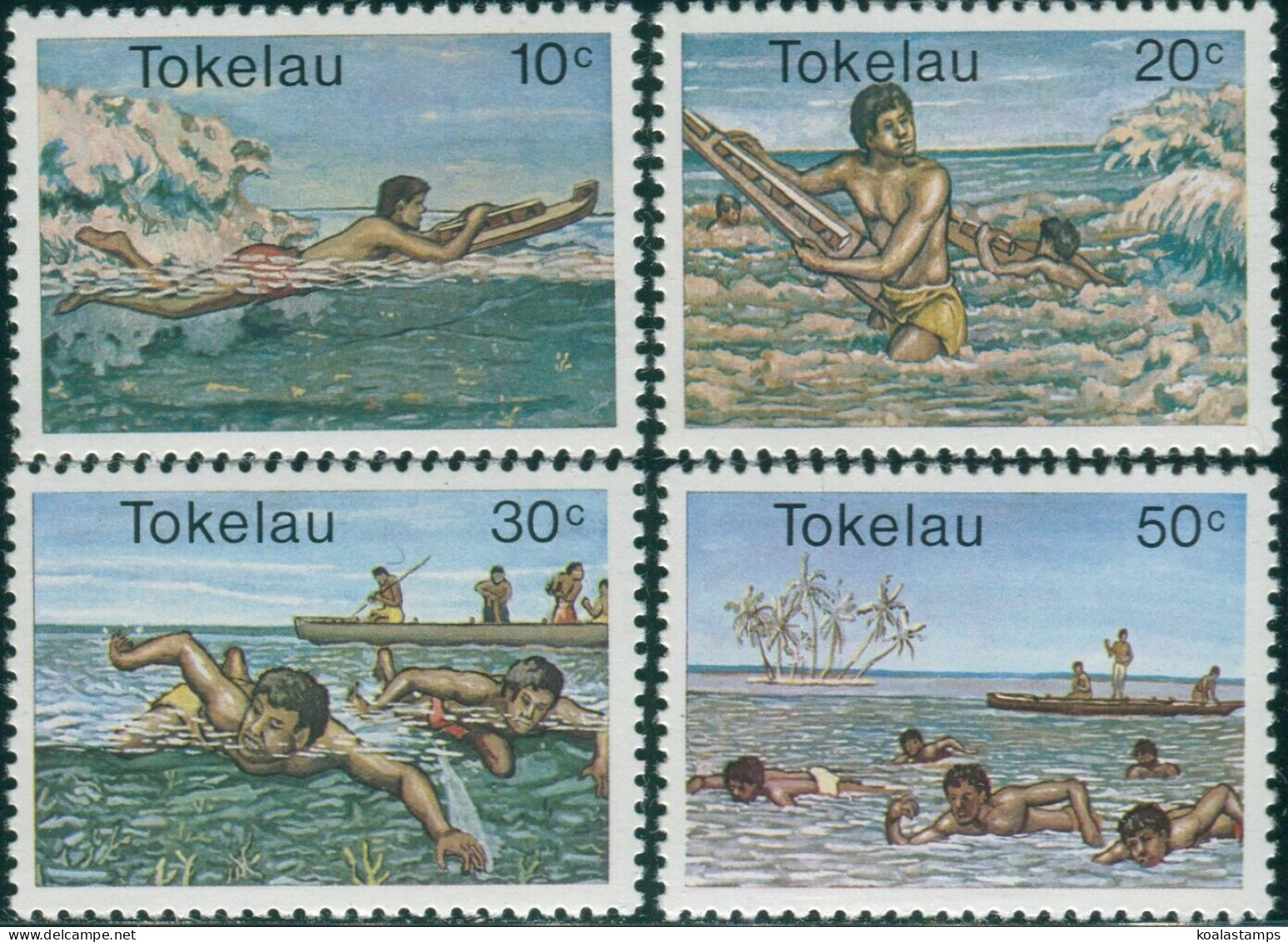 Tokelau 1980 SG73-76 Water Sports Set MNH - Tokelau