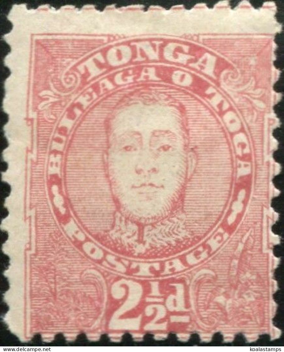 Tonga 1895 SG33 2½d Rose King George II MH - Tonga (1970-...)