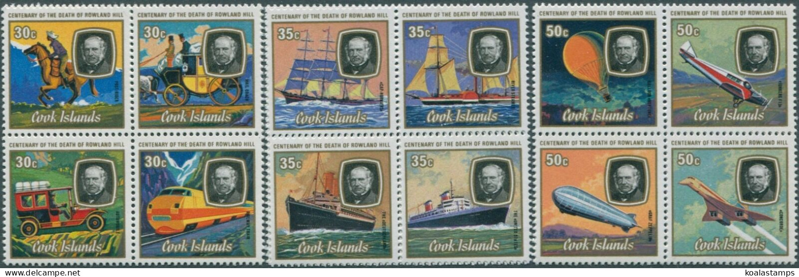 Cook Islands 1979 SG633-644 Sir Rowland Hill Set MNH - Islas Cook