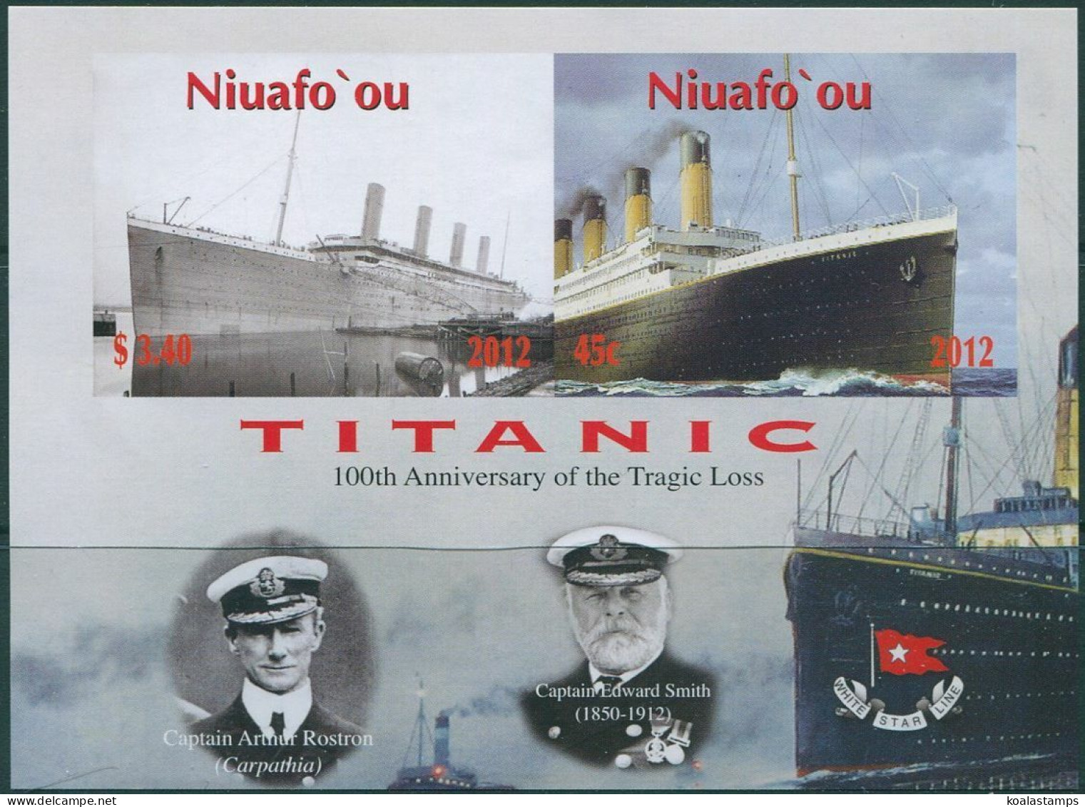 Niuafo'ou 2012 SG365 Titanic Imperf MS MNH - Tonga (1970-...)