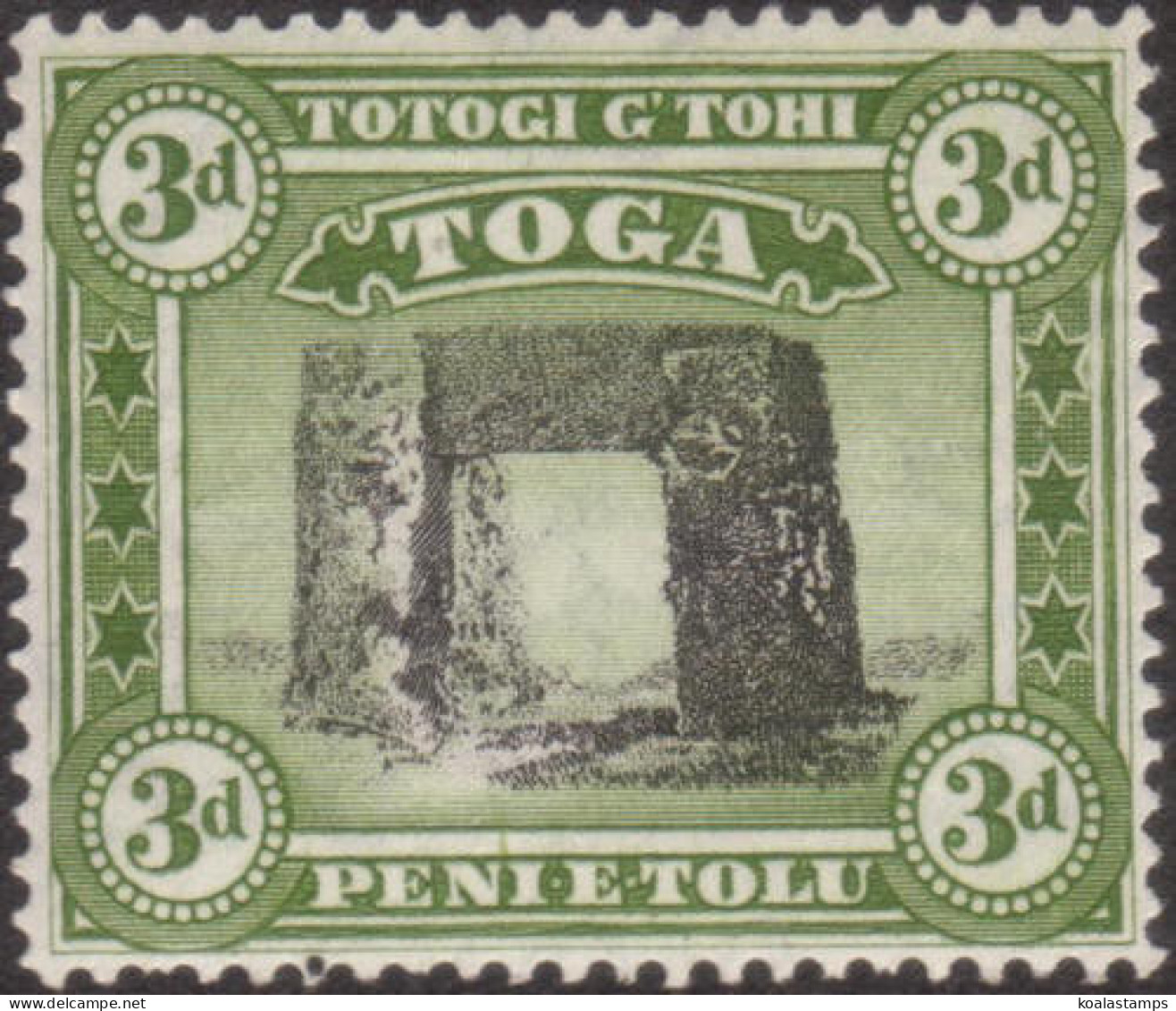 Tonga 1942 SG78 3d Prehistoric Trilith At Haamonga MNH - Tonga (1970-...)