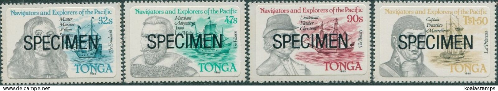 Tonga 1985 SG896-899 Navigators And Explorers SPECIMEN Set MNH - Tonga (1970-...)