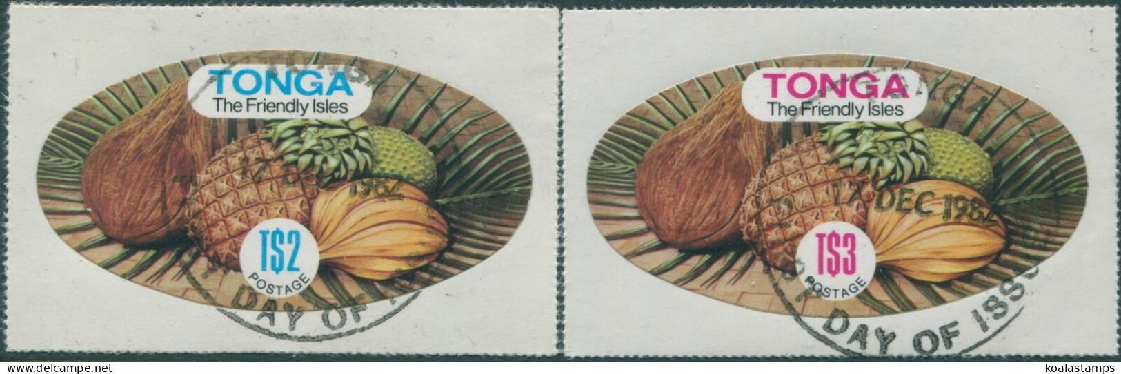 Tonga 1982 SG689a-689b Mixed Fruit Pair FU - Tonga (1970-...)