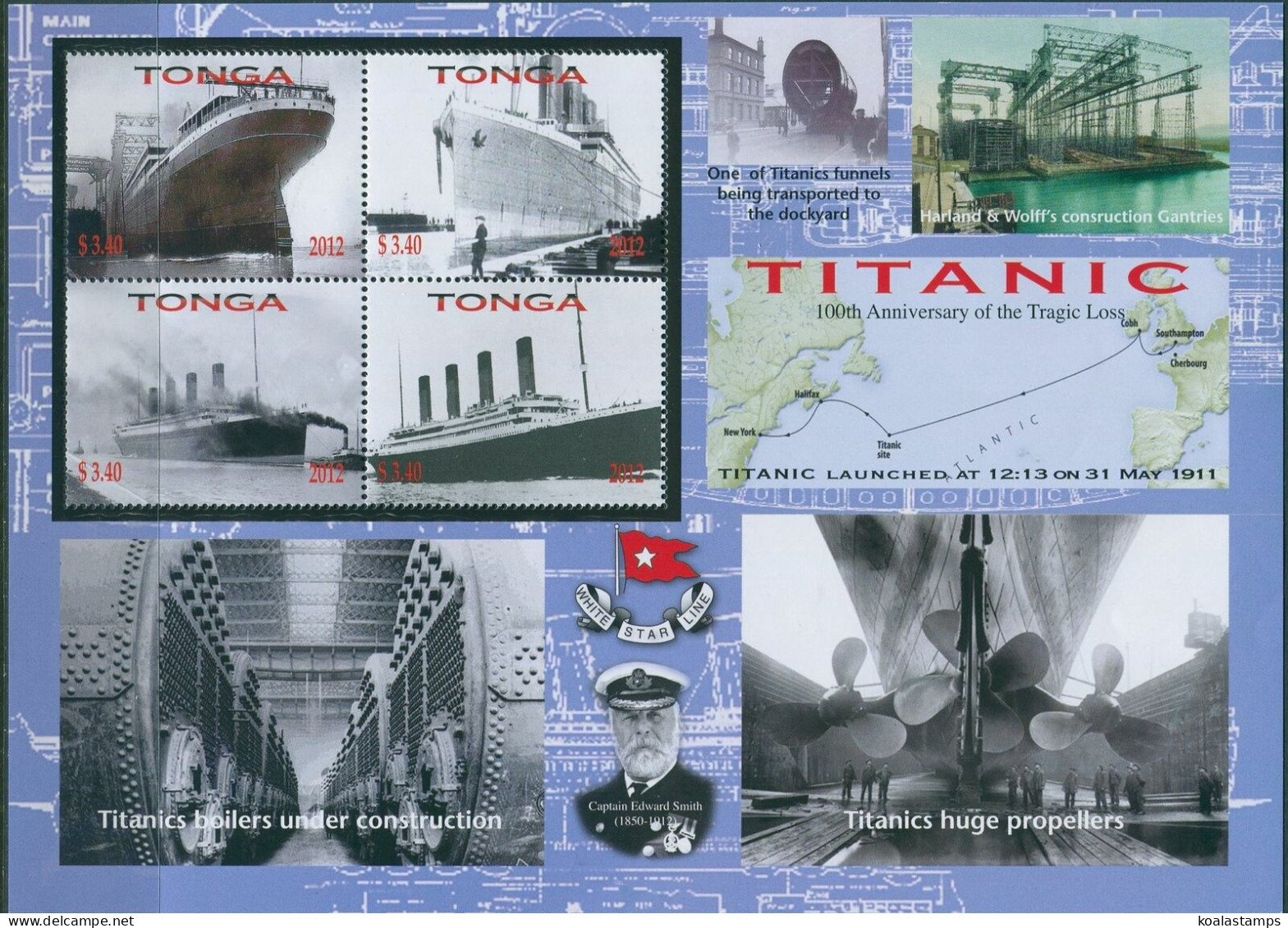 Tonga 2012 SG1645 Titanic Perforated Sheetlet MNH - Tonga (1970-...)