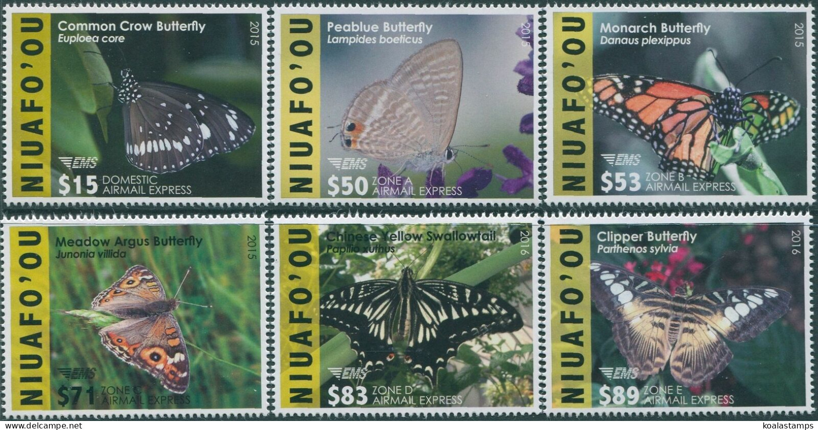 Niuafo'ou Express 2015 SGE6-E11 Butterflies Set MNH - Tonga (1970-...)