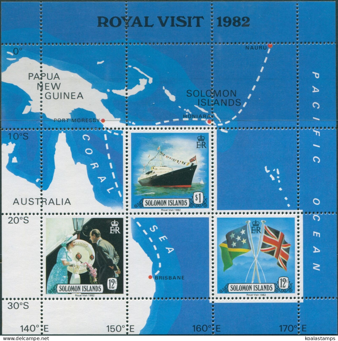 Solomon Islands 1982 SG475 Royal Visit MS MNH - Islas Salomón (1978-...)