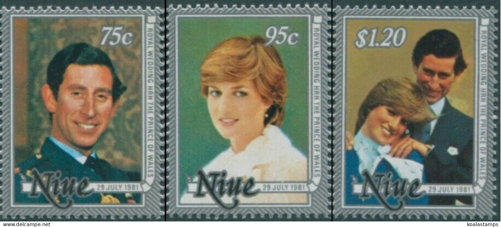 Niue 1981 SG430-432 Royal Wedding Set MNH - Niue
