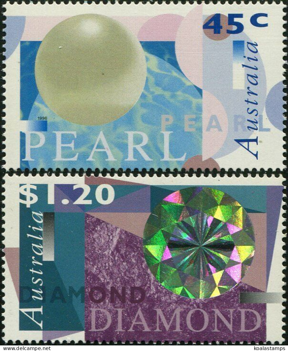 Australia 1996 SG1641-1642 Pearls And Diamonds Set MNH - Otros & Sin Clasificación