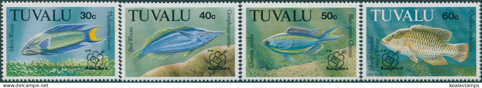 Tuvalu 1992 SG656-659 Marine Fish Kuala Lumpur Exhibition Set MNH - Tuvalu (fr. Elliceinseln)