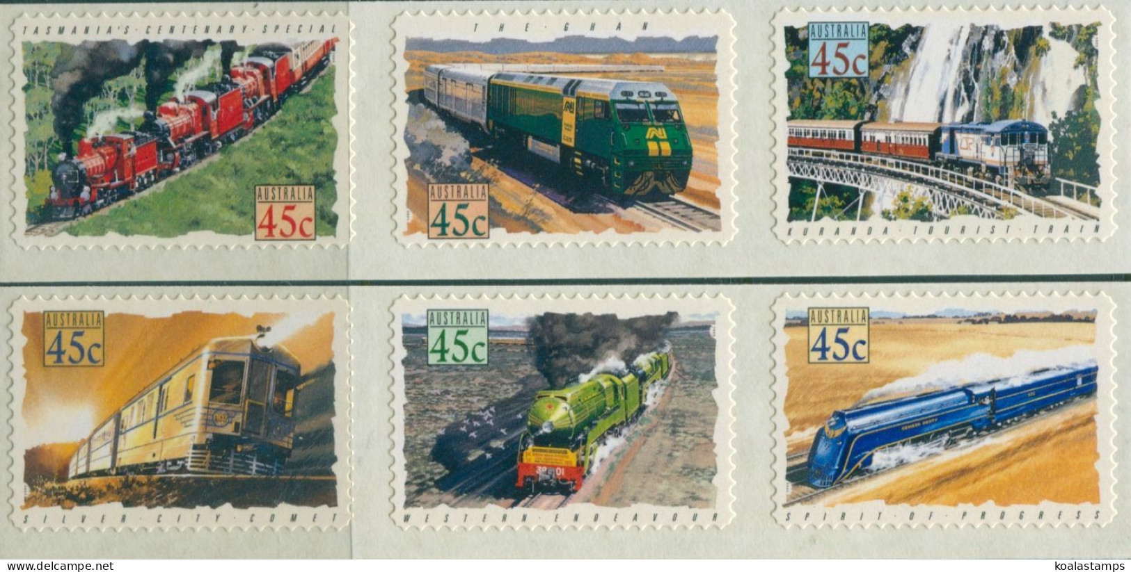 Australia 1993 SG1411-1416 Trains Diecut Set MNH - Otros & Sin Clasificación