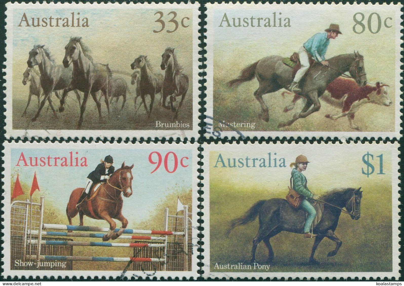 Australia 1986 SG1010 Horses Set Of 4 FU - Otros & Sin Clasificación