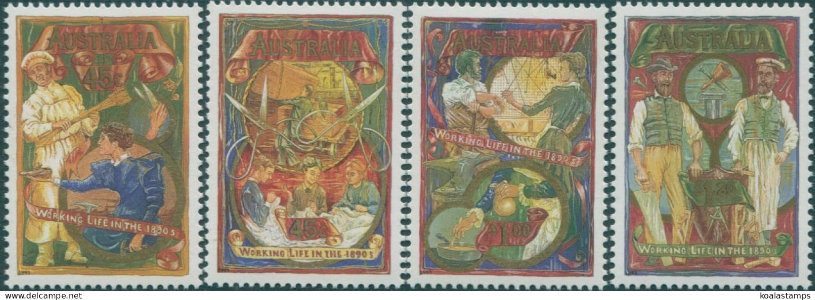 Australia 1993 SG1401-1404 Working Life In The 1890s Set MNH - Other & Unclassified