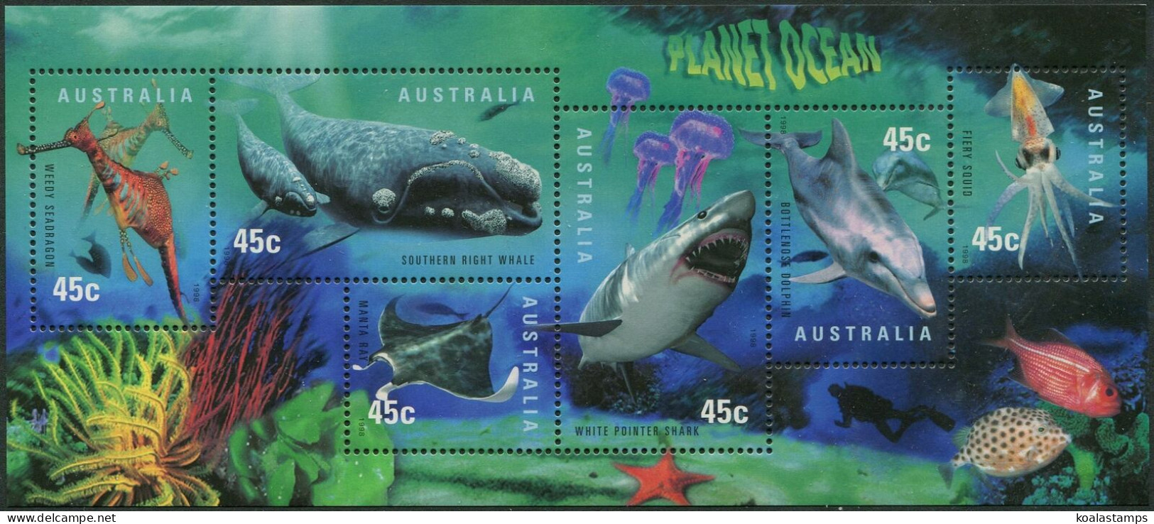 Australia 1998 SG1828 Planet Ocean MS MNH - Otros & Sin Clasificación