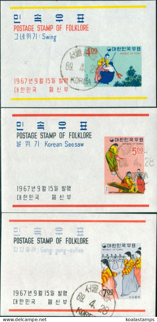 Korea South 1967 SG715 Folklore MS Set FU - Korea (Süd-)