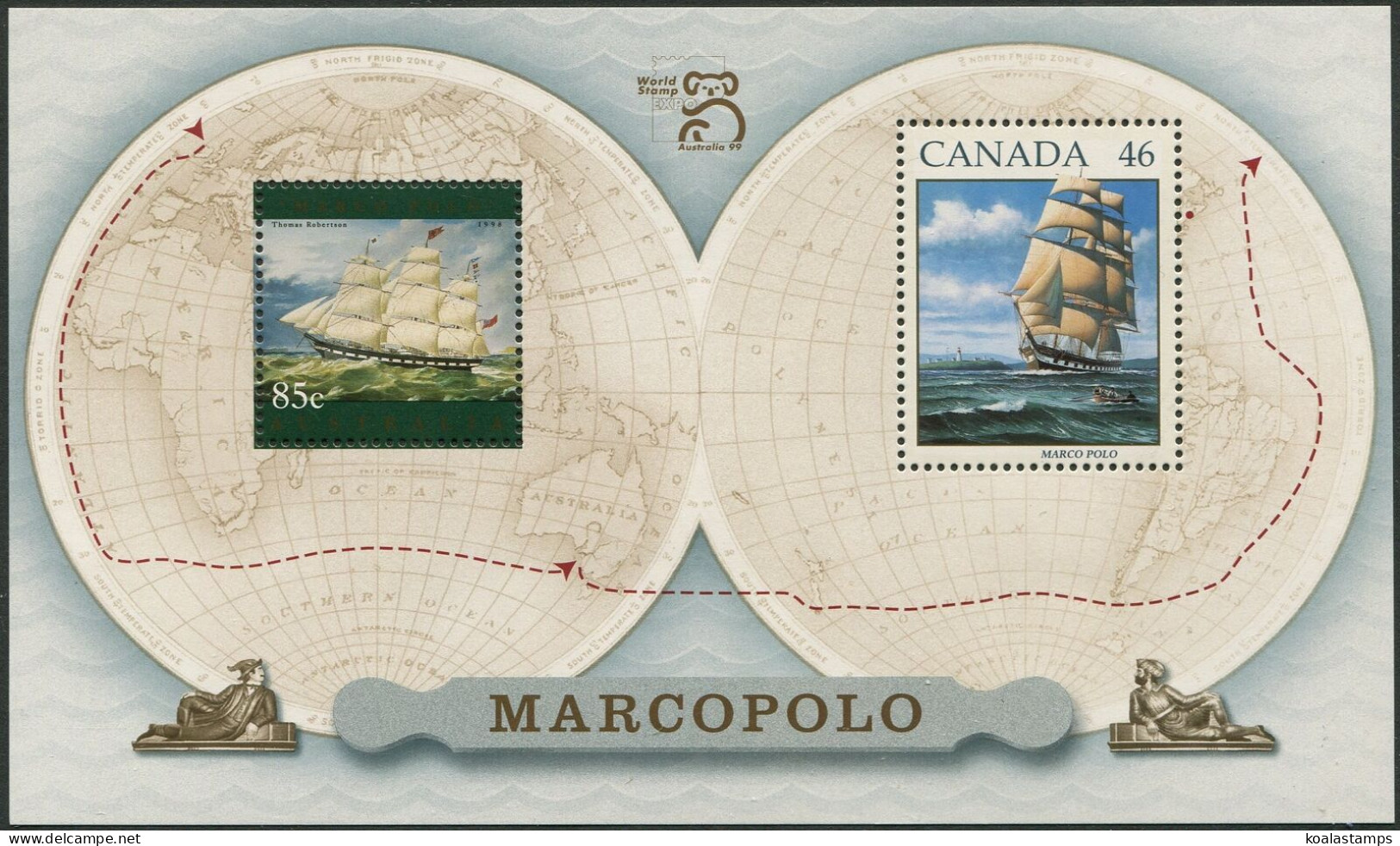 Australia 1999 SG1851 Australia-Canada Marco Polo MS MNH - Autres & Non Classés
