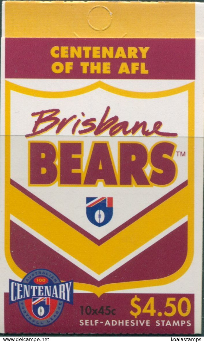 Australia Booklet 1996 SG1607 45c AFL Brisbane MNH - Andere & Zonder Classificatie