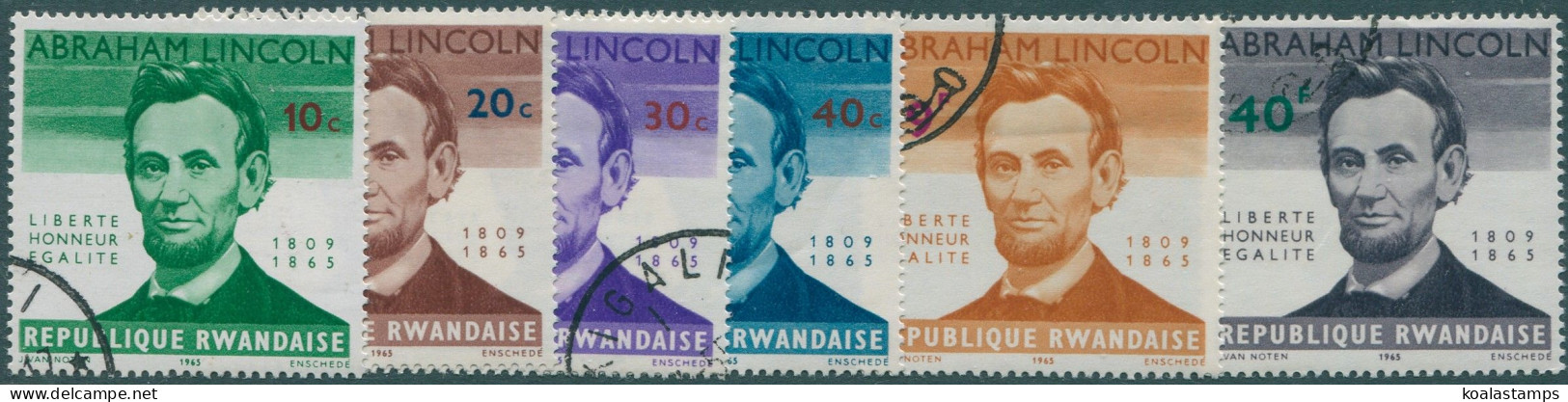 Rwanda 1965 SG92-97 Abraham Lincoln Set FU - Sonstige & Ohne Zuordnung