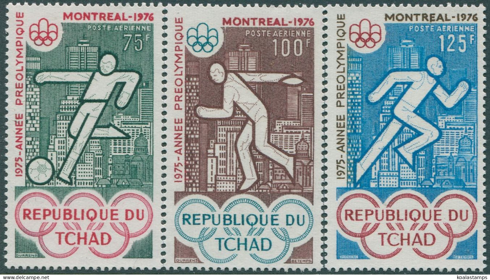 Chad 1975 SG425-427 Olympic Games Set MNH - Tschad (1960-...)