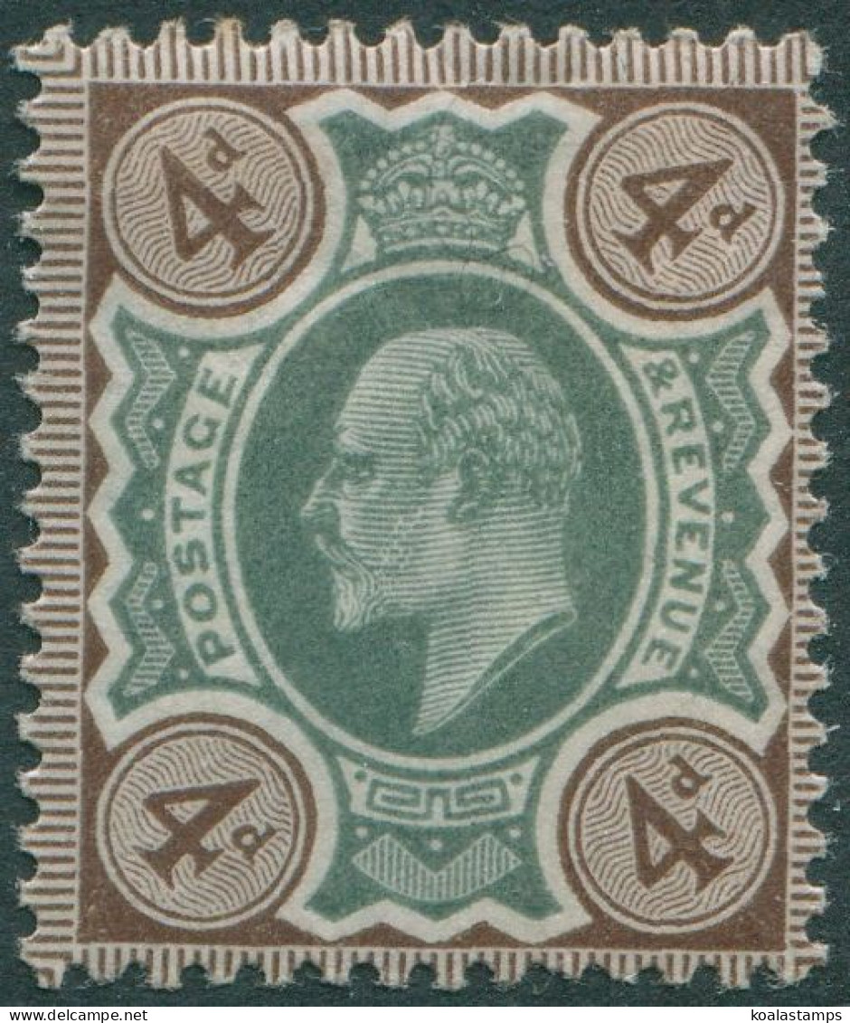 Great Britain 1902 SG238 4d Deep Green And Chocolate-brown KEVII MLH - Ohne Zuordnung