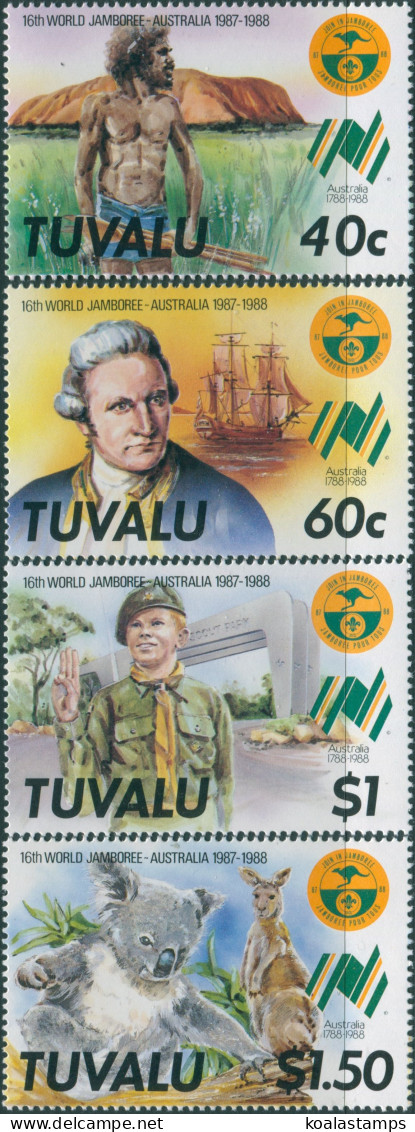 Tuvalu 1987 SG493-496 Scout Jamboree Set MNH - Tuvalu