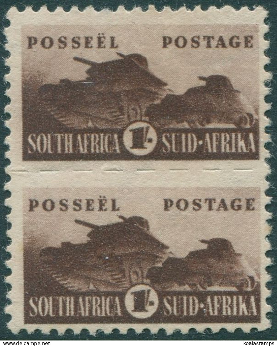 South Africa 1942 SG96 1s Brown Tank Corps Pair MLH - Autres & Non Classés