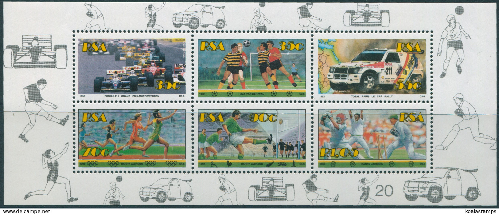 South Africa 1992 SG766 Sports MS MNH - Sonstige & Ohne Zuordnung