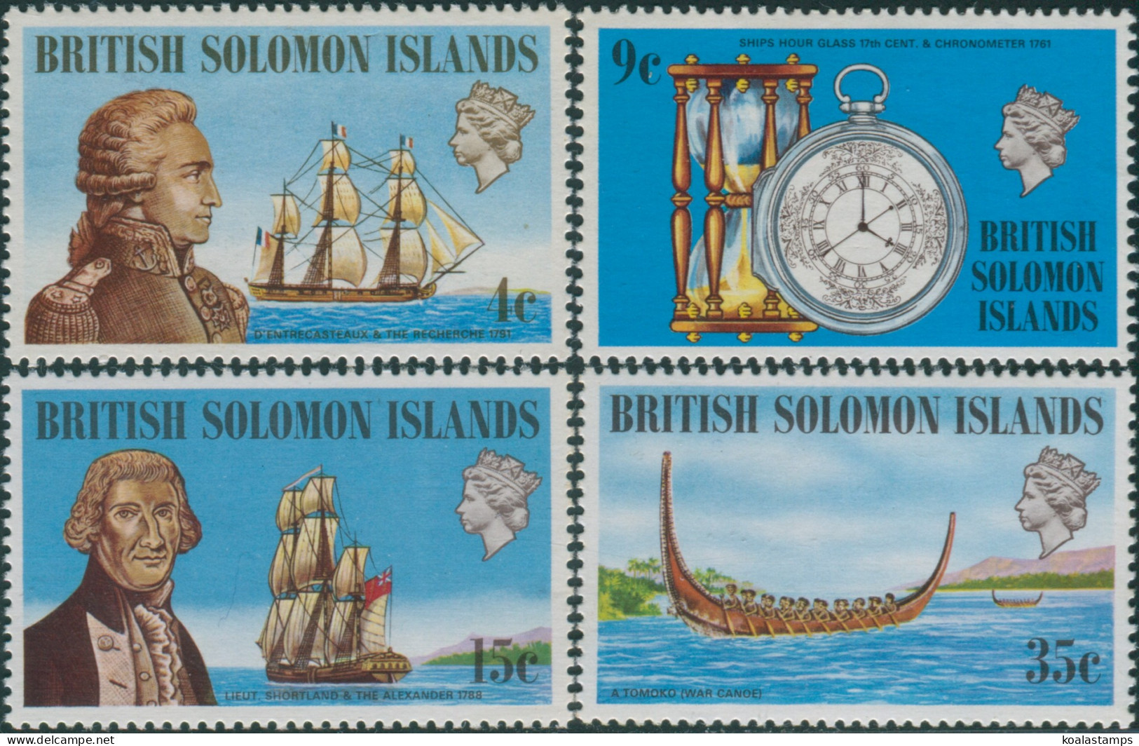 Solomon Islands 1973 SG236-239 Ships And Navigators Set MNH - Islas Salomón (1978-...)