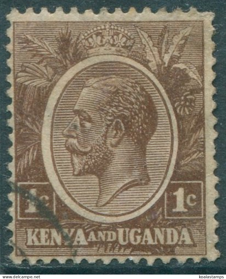 Kenya Uganda And Tanganyika 1922 SG76a 1c Deep Brown KGV FU (amd) - Kenya, Uganda & Tanganyika