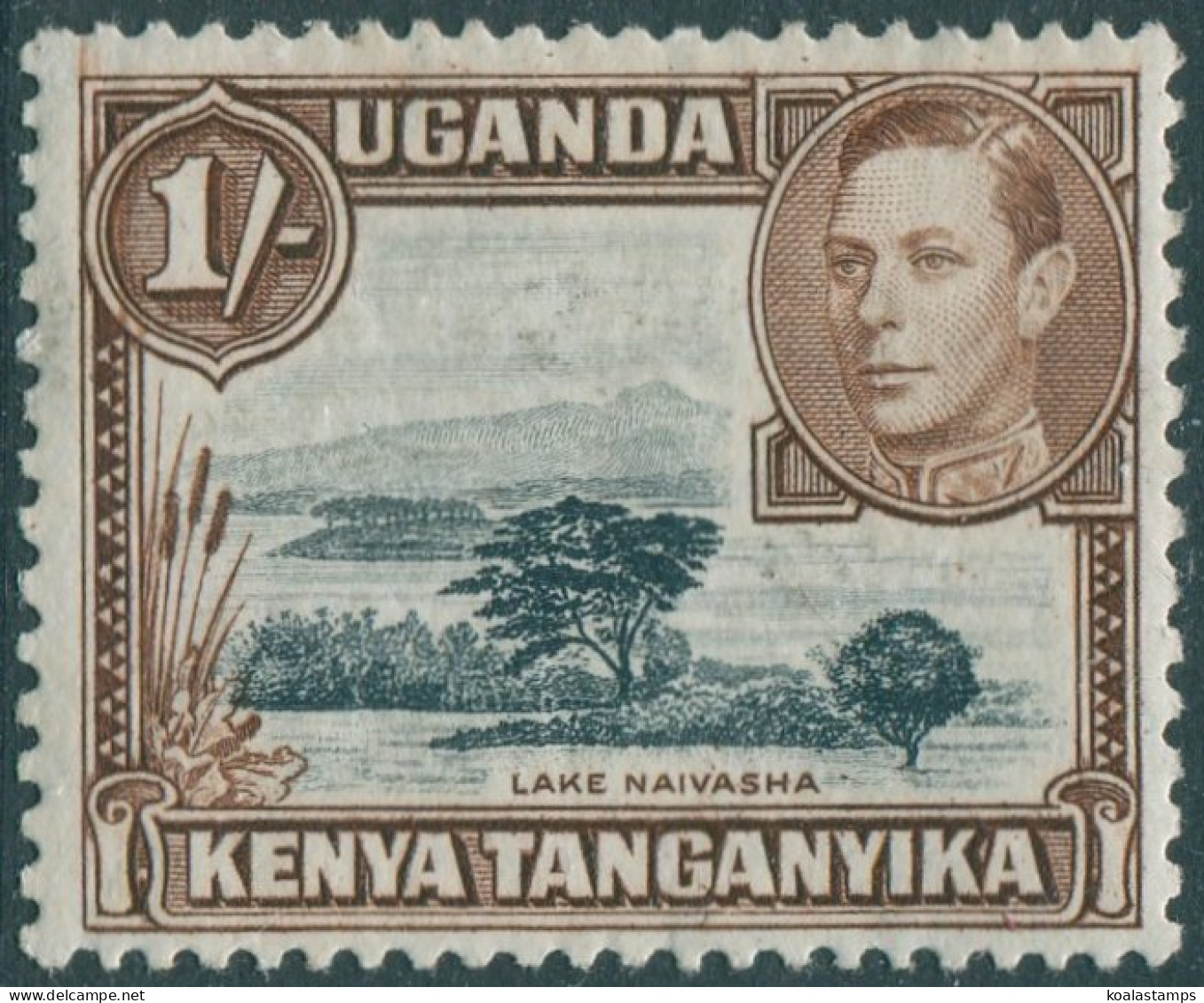 Kenya Uganda And Tanganyika 1938 SG145a 1s Black And Brown KGVI Lake Naivasha P1 - Kenya, Ouganda & Tanganyika