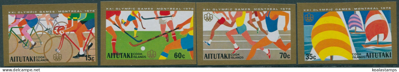 Aitutaki 1976 SG190-193 Olympic Games Set Imperf MNH - Islas Cook