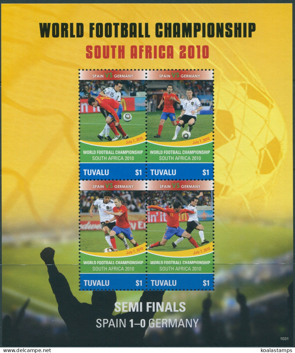 Tuvalu 2010 SG1404 Football World Cup MS MNH - Tuvalu