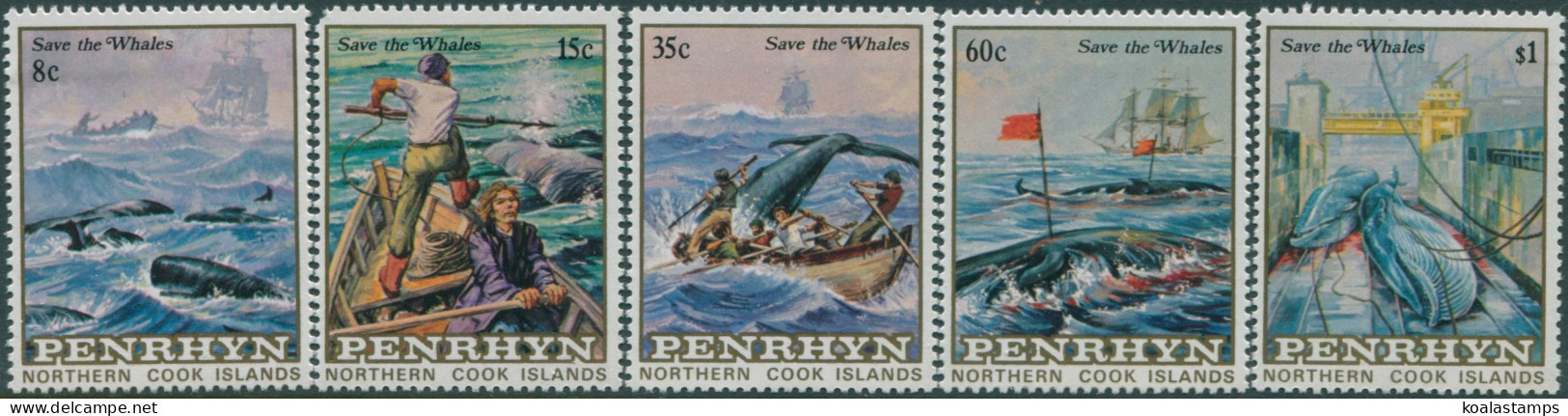 Cook Islands Penrhyn 1983 SG290-294 Whale Conservation Set MNH - Penrhyn
