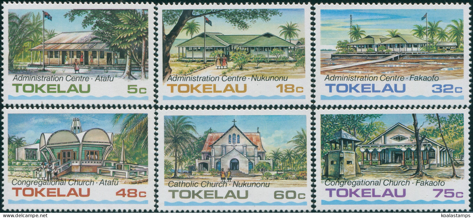 Tokelau 1985 SG124-129 Architecture Part 1 Set MNH - Tokelau