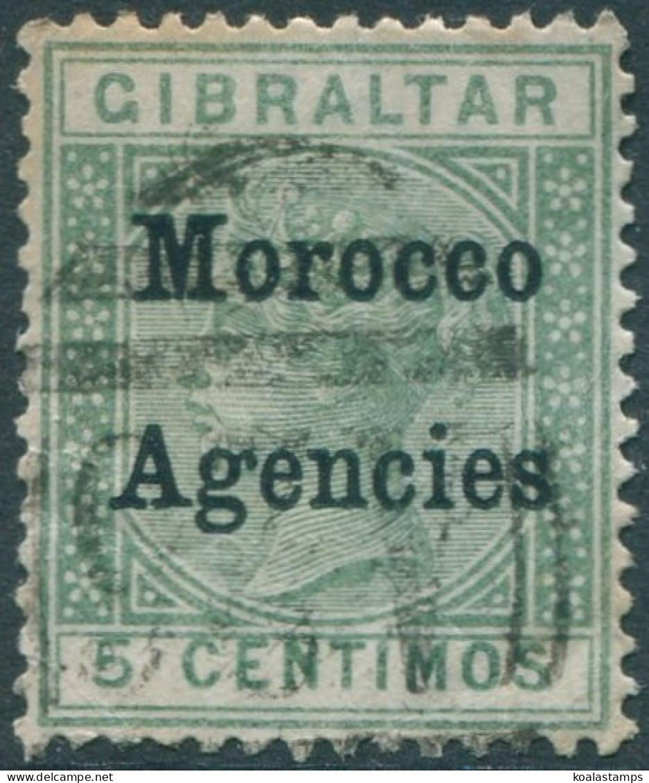 Morocco Agencies 1898 SG1 5c Green QV FU (amd) - Bureaux Au Maroc / Tanger (...-1958)