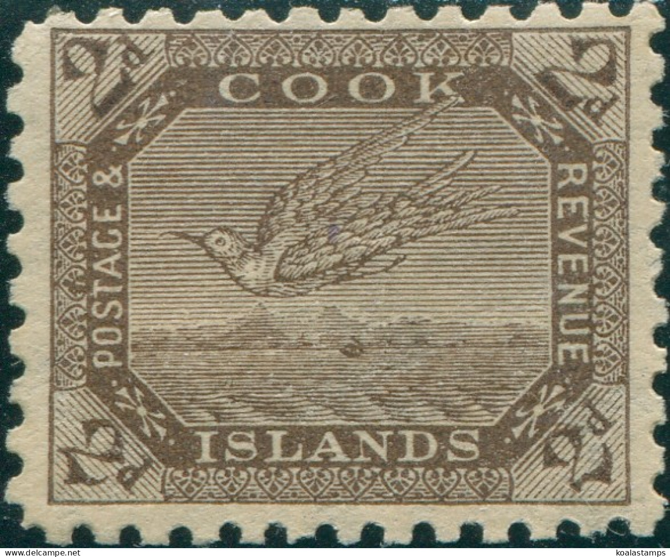 Cook Islands 1896 SG15 2d Brown White Tern MH - Islas Cook