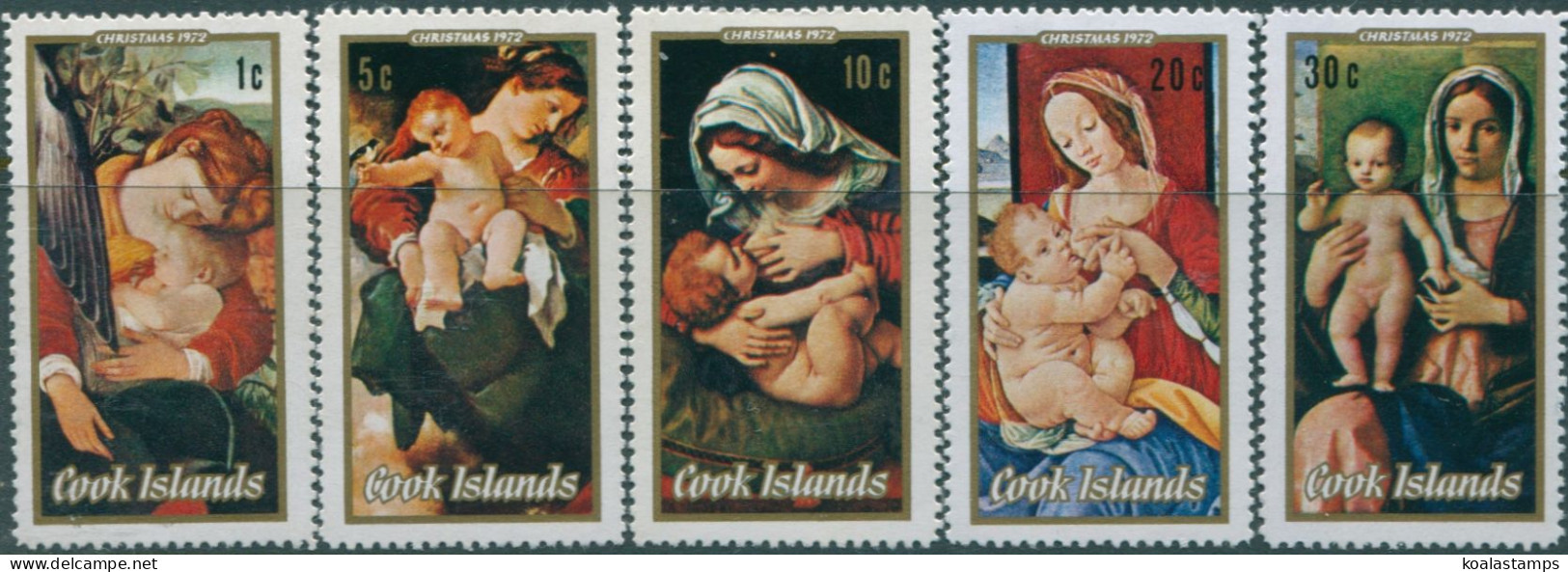 Cook Islands 1972 SG406-410 Christmas Set MLH - Islas Cook