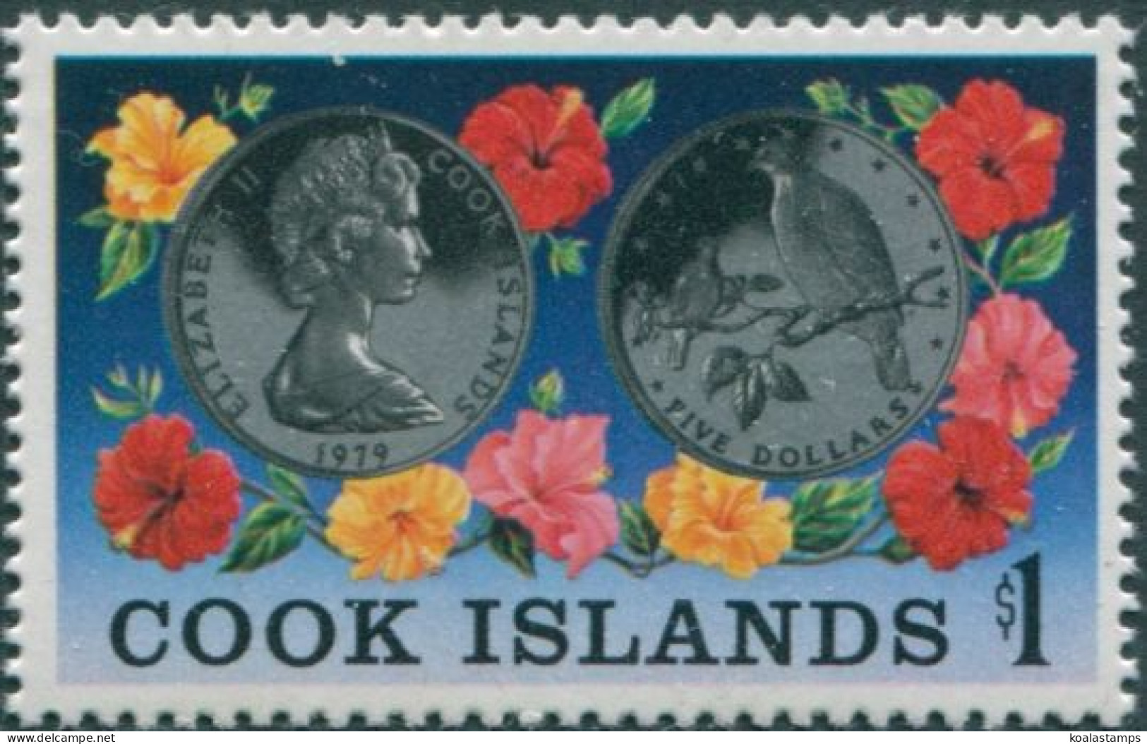 Cook Islands 1979 SG658 $1 National Wildlife And Conservation MLH - Cook