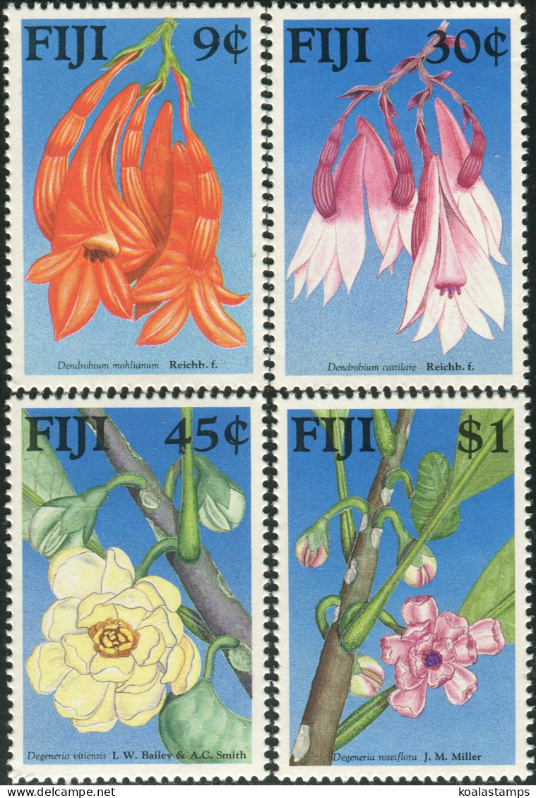 Fiji 1988 SG782-785 Native Flowers Set MNH - Fidji (1970-...)