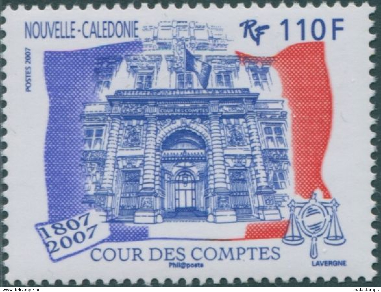 New Caledonia 2007 SG1396 110f Court Of Auditors MNH - Otros & Sin Clasificación