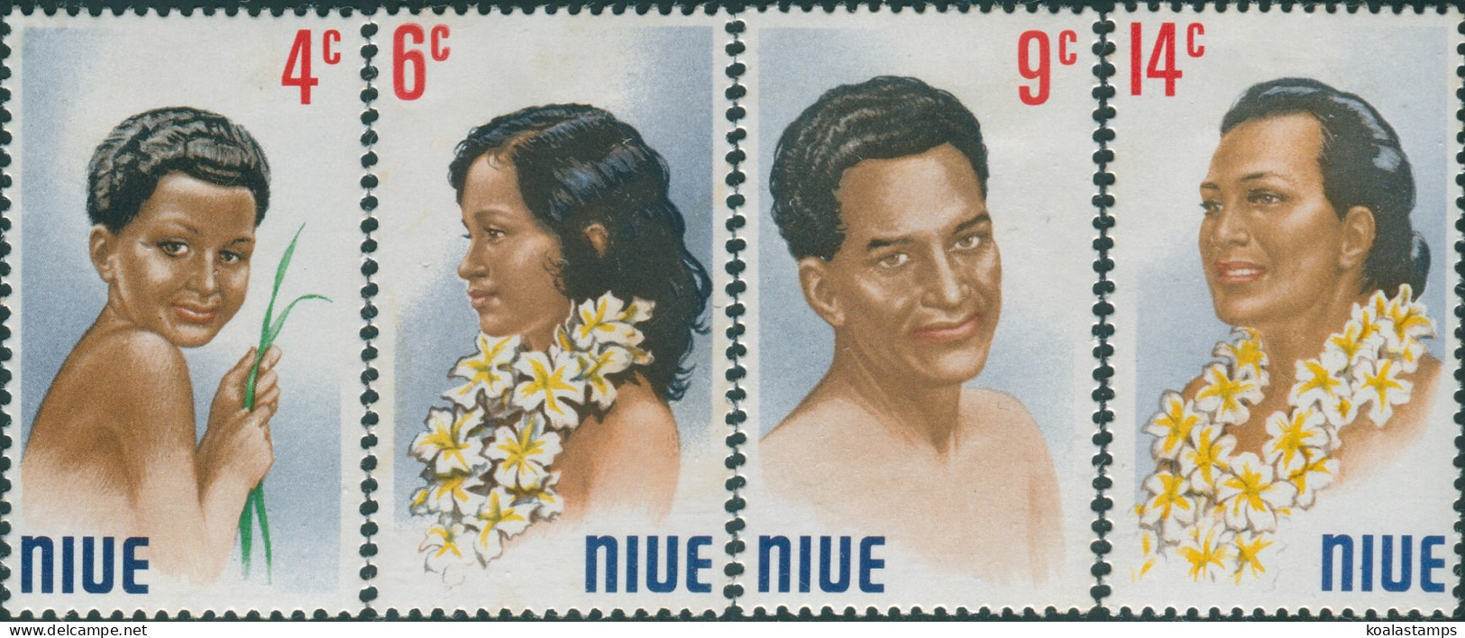 Niue 1971 SG162-165 Niuean Portraits Set MNH - Niue