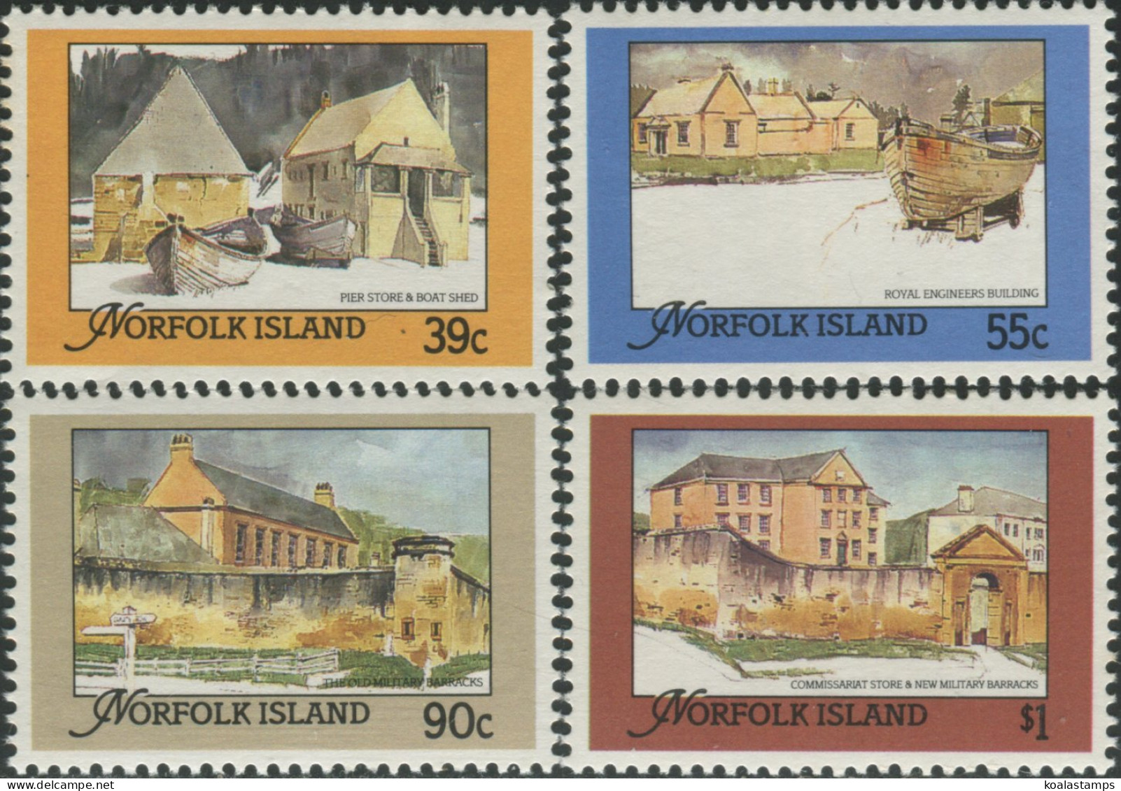 Norfolk Island 1988 SG452-455 Restored Convict Buildings Set MNH - Norfolkinsel