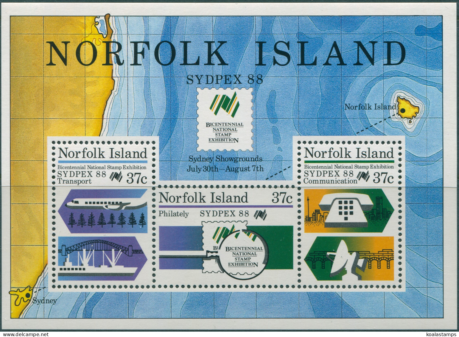 Norfolk Island 1988 SG447 Sydpex MS MNH - Isla Norfolk