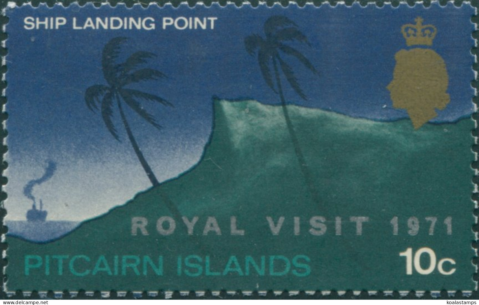 Pitcairn Islands 1971 SG115 10c Royal Visit Ovpt MNH - Islas De Pitcairn