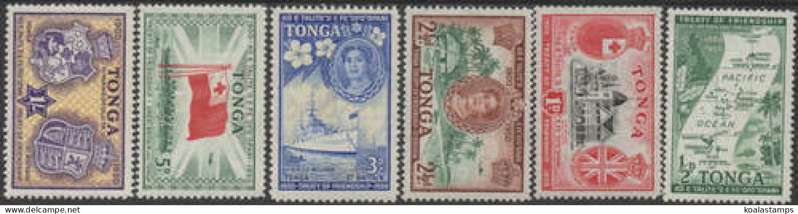 Tonga 1951 SG95-100 Treaty Of Friendship Set MLH - Tonga (1970-...)