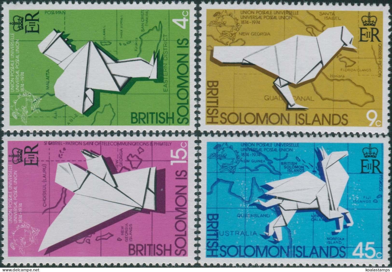 Solomon Islands 1974 SG258-261 UPU Set MNH - Isole Salomone (1978-...)