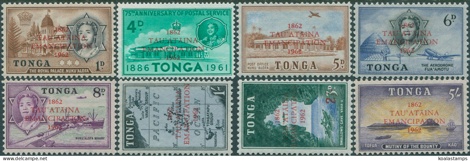 Tonga 1961 SG120-127 Emancipation Set MNH - Tonga (1970-...)