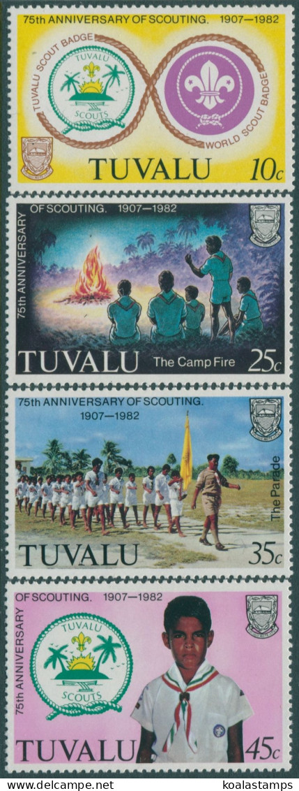 Tuvalu 1982 SG192-195 Boy Scout Movement Set MNH - Tuvalu